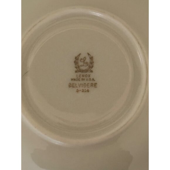 Lenox Belvidere Bone China Teacup & Saucer Set With Floral & Gold Accents - Picture 5 of 6